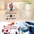Personalized Clear Thick Acrylic Block Spotify Plaques Music Lyrics Photo Frame Gift