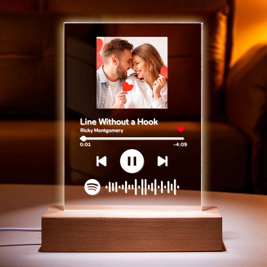 Scannable Custom Spotify Code Lamp Acrylic Music Plaque Night Light Romantic Gift
