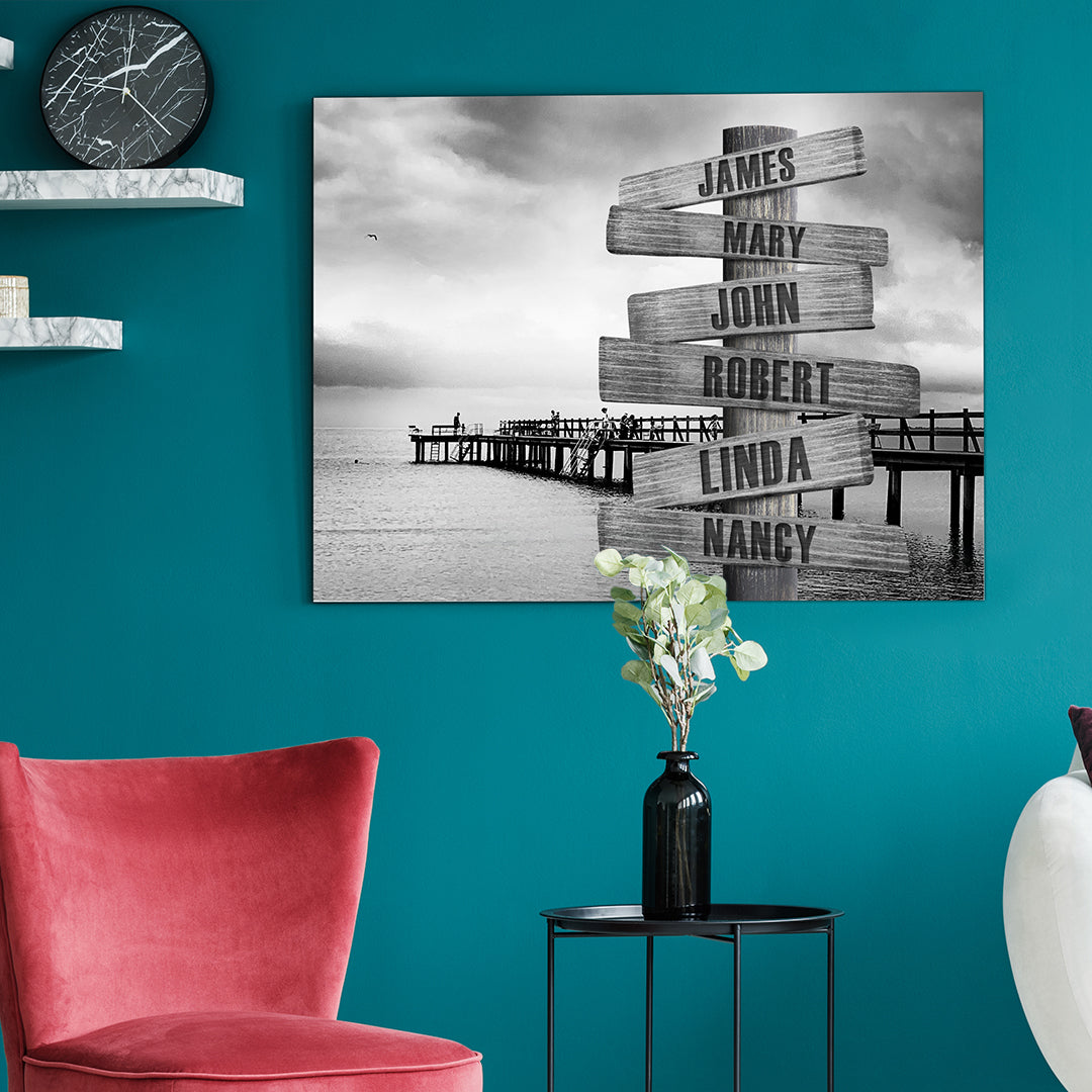 Custom Engraved Name Wall Art Road Sign Street Style Frameless Oil painting Creative Gifts