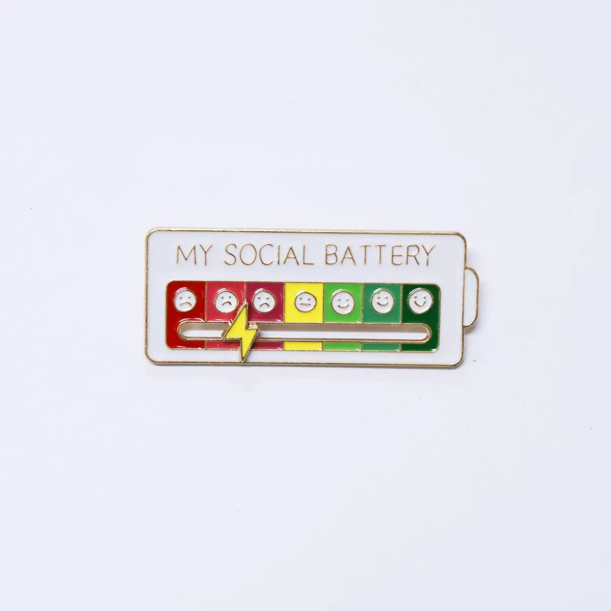Funny Social Battery Mood Tracker Pin Creative Gift for Friends