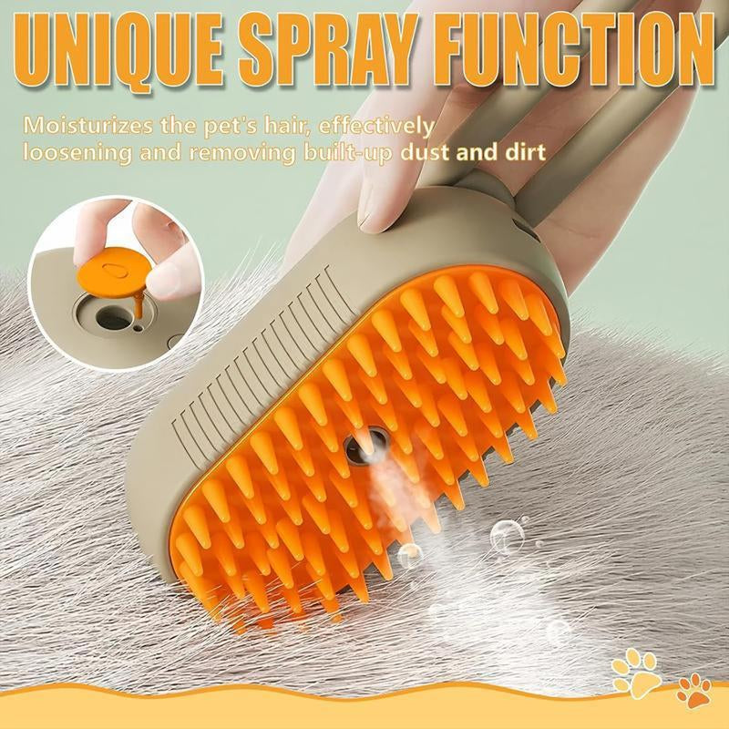 Pet Steam Brush-Grooming and Deshedding Comb USB Rechargeable