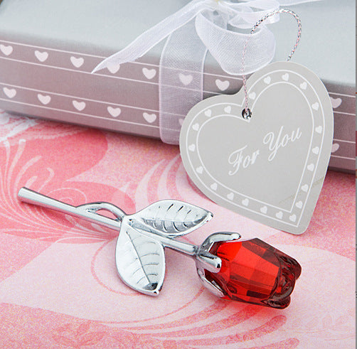 Custom Name Crystal Roses With Gift Box Gift For Her Wedding Present Valentine's Day gift