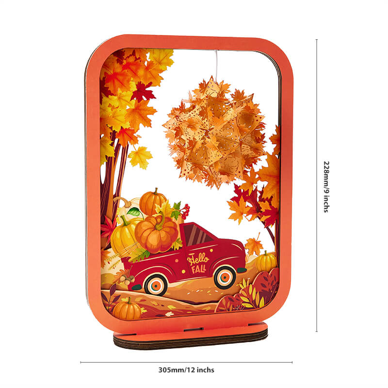 3D Paper Sculpture Night Light Fall Halloween Gifts for Kids and Adults Great Decor Light in Bedroom Living Room