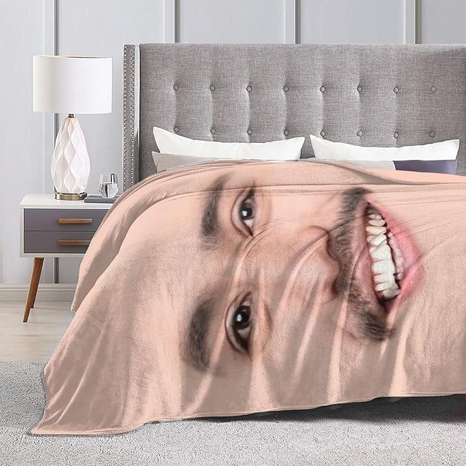 Custom Face Blanket with Photos Personalized Faces Blanket with Picture Funny Face Throw Blankets Gift for Valentine's Day