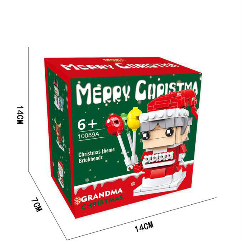 Santa Claus Small Particle Portrait Block Puzzle Building Block Toy Christmas Gifts