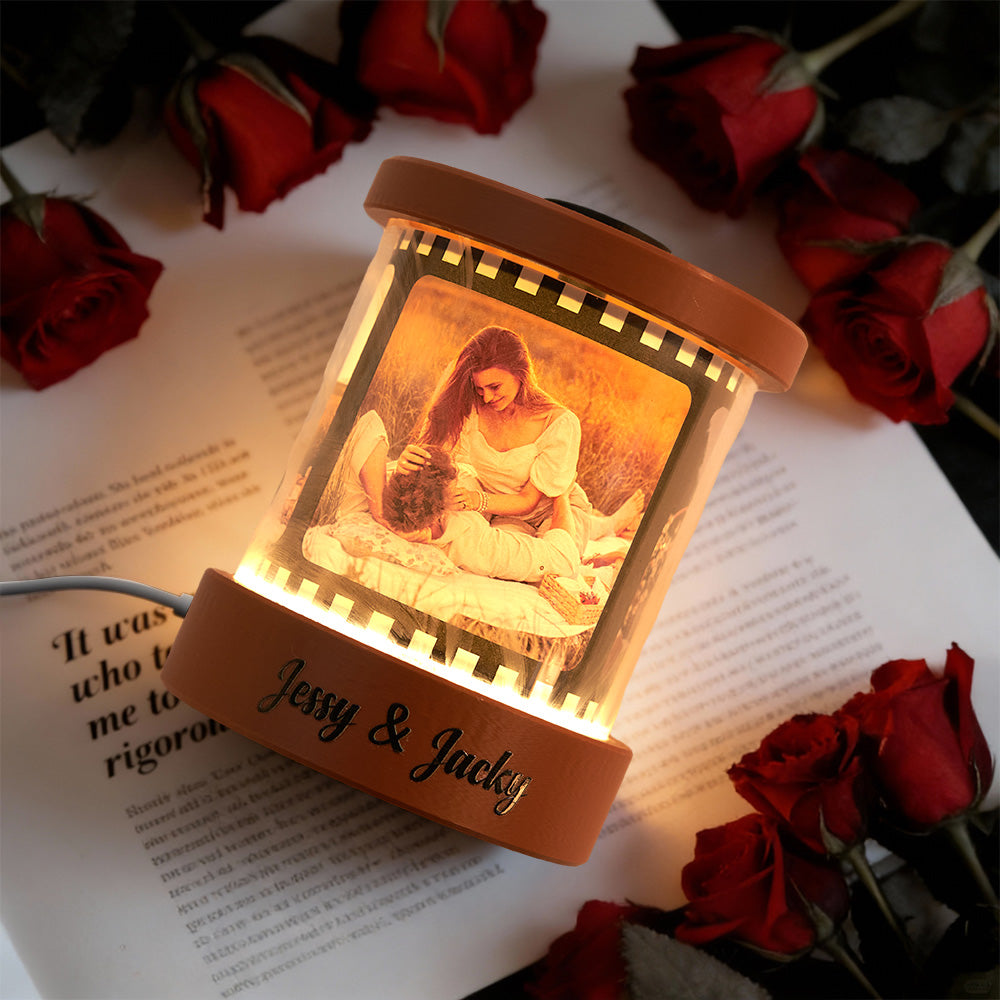 Custom Photo Film Night Light with Text Personalized Music Film Night Light with Engraving Option Perfect Valentine's Day Gift for Couple