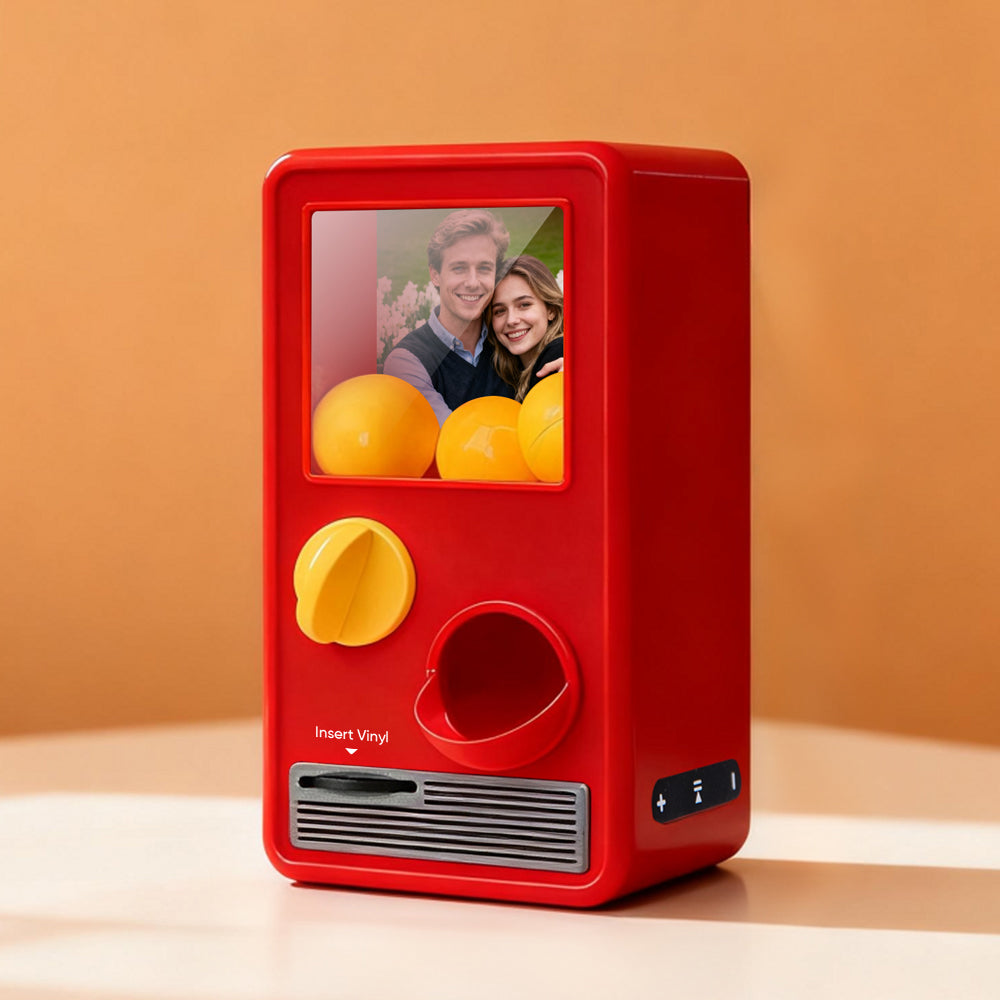 TT ALL Personalized Music and Photo Music Gachapon Machine Custom Song Mini Record Box Retro Gifts for Her Christmas Gifts