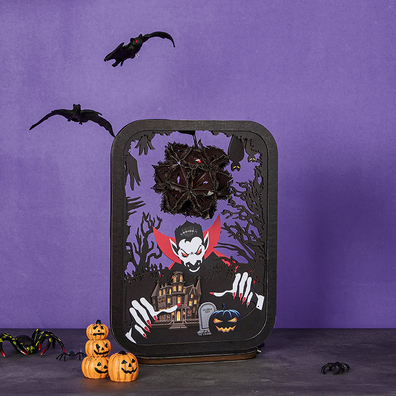 3D Paper Sculpture Night Light Fall Halloween Gifts for Kids and Adults Great Decor Light in Bedroom Living Room
