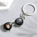 Custom Sunglasses Photo Text Keychain Custom Portrait Keychain Interesting Gifts