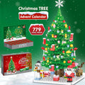 Advent Calendar 2024 Christmas Tree Building Toy Set with LED Light Christmas Countdown Calendar 24 Days Building Block for Kids Adult Creative Gifts for Adults Teens Girls Ages 8+
