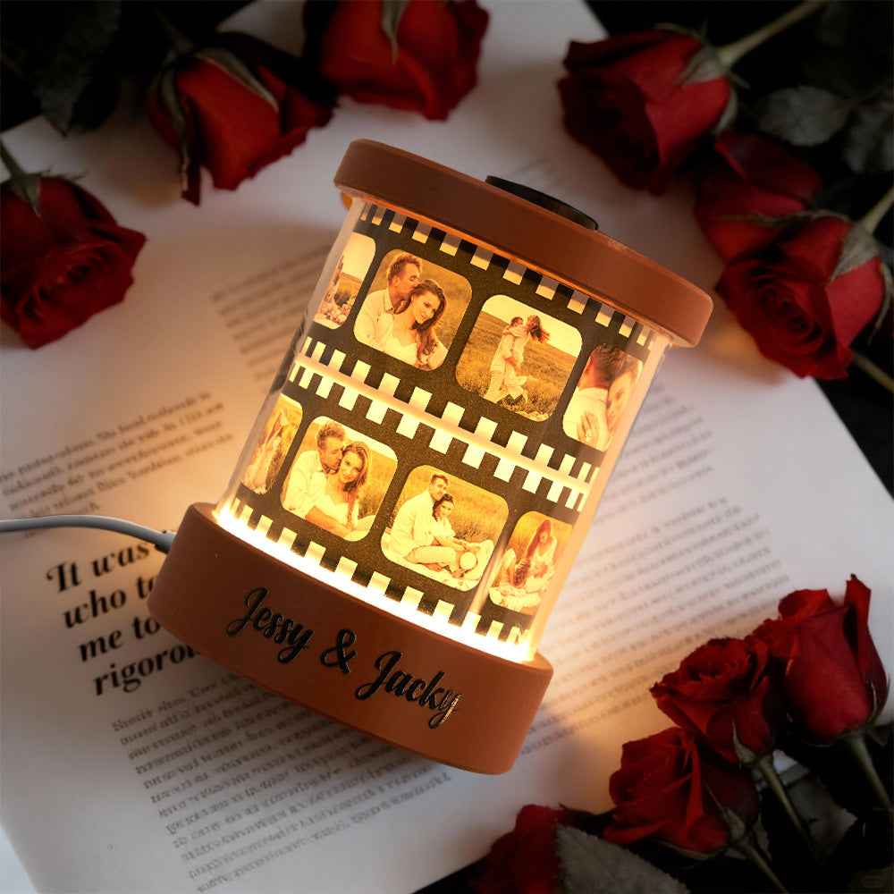 Custom Photo Film Night Light with Text Personalized Music Film Night Light with Engraving Option Perfect Valentine's Day Gift for Couple
