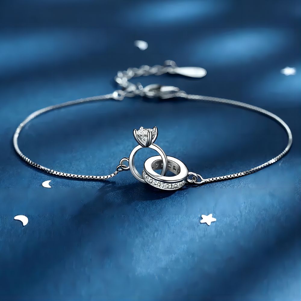 Interlocking Diamond Bracelet Classic Bangles Gift For Her