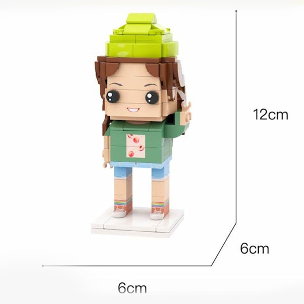 Customized Head Guitarist Figures Small Particle Block Toy Customizable Brick Art Gifts