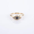 Fidget Ring for Anxiety Evil Eye Adjustable Ring for Her