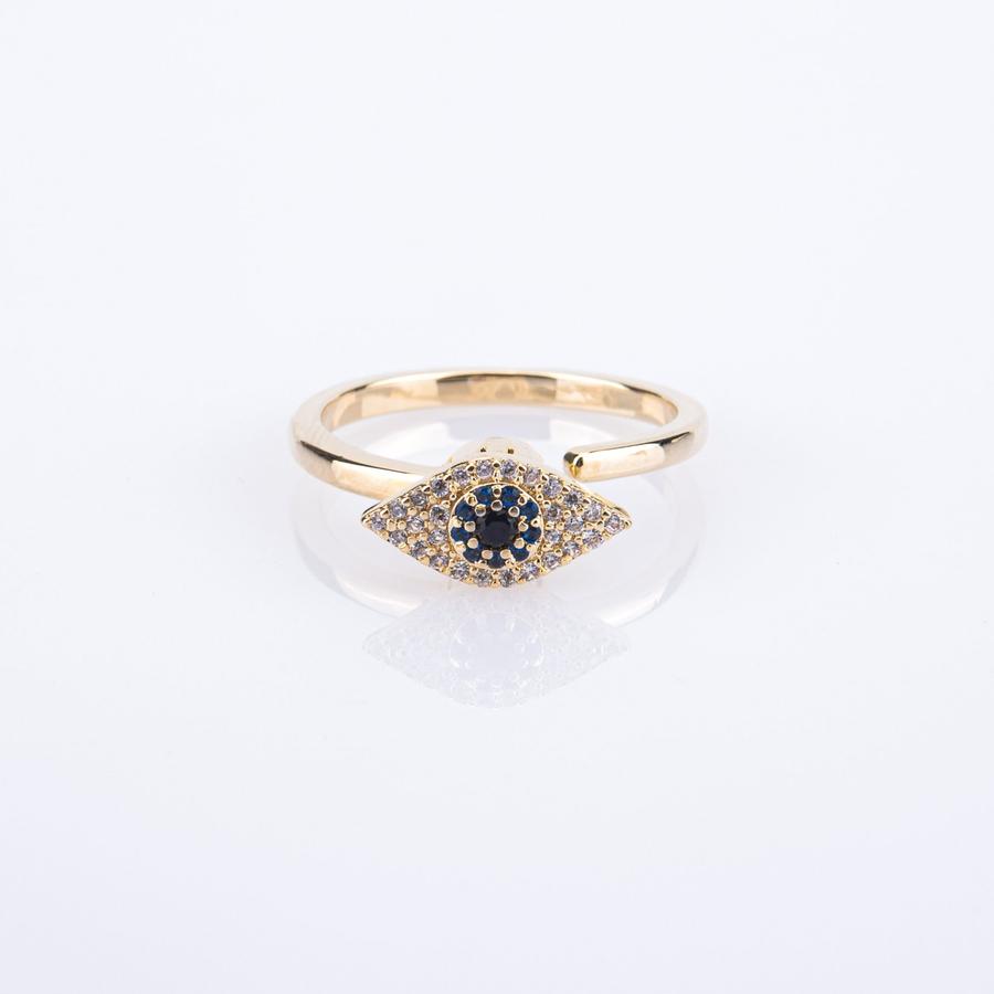 Fidget Ring for Anxiety Evil Eye Adjustable Ring for Her