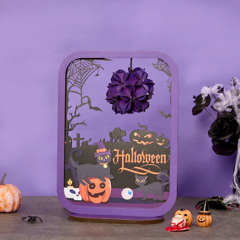 3D Paper Sculpture Night Light Fall Halloween Gifts for Kids and Adults Great Decor Light in Bedroom Living Room
