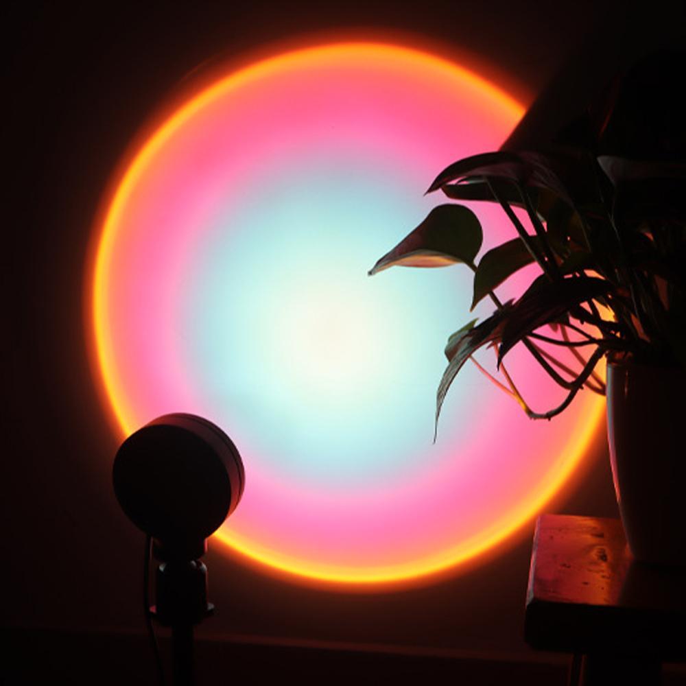 Sunset Projector Lamp Christmas Gifts Tiktok 16 Colors Aura Glow Lights with the Remote Control Decor For Bedroom Romantic Gifts