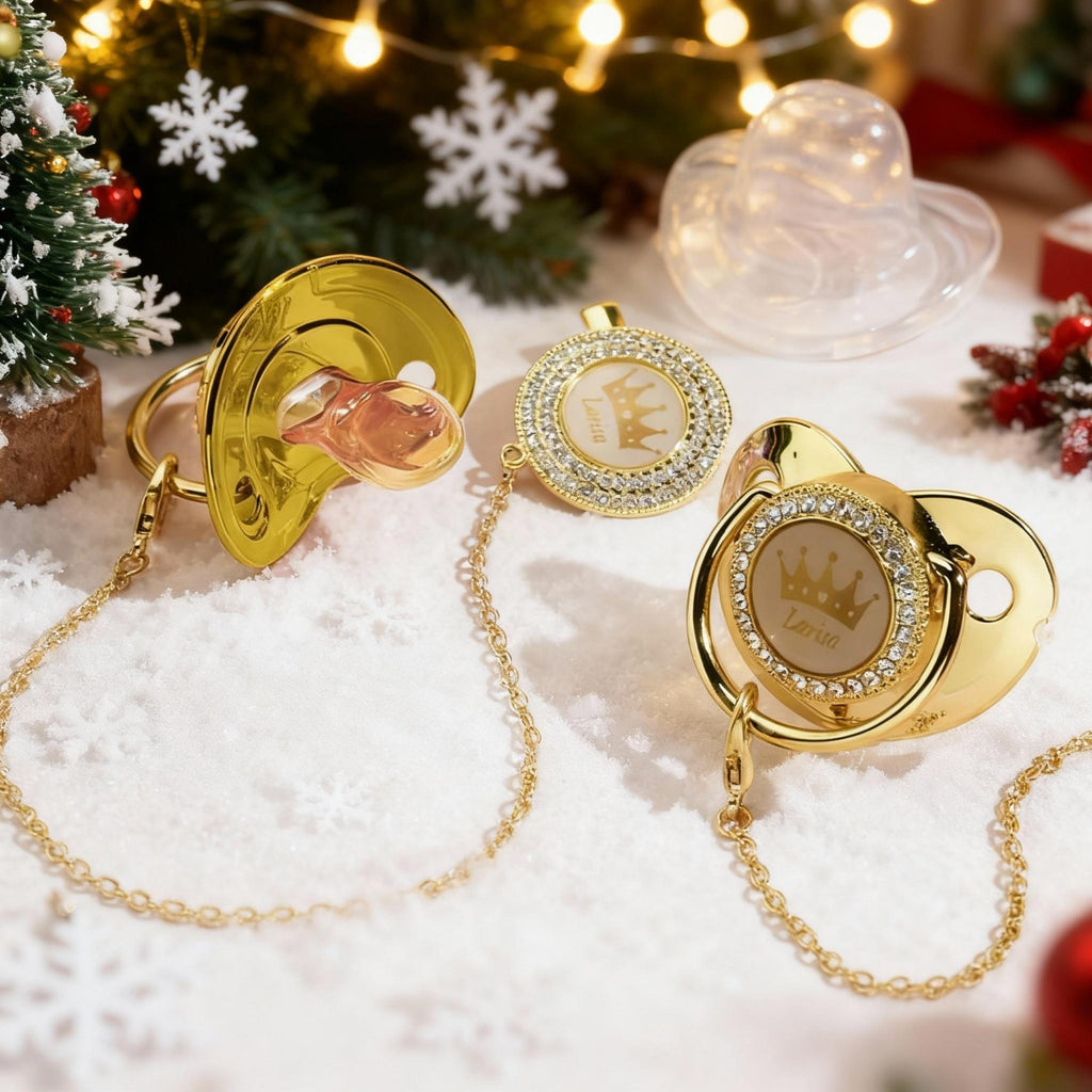 Personalized Name Exquisite Handmade Pacifier Christmas Gift for Your Little One