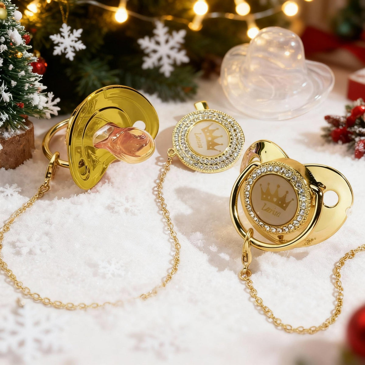 Personalized Name Exquisite Handmade Pacifier Christmas Gift for Your Little One