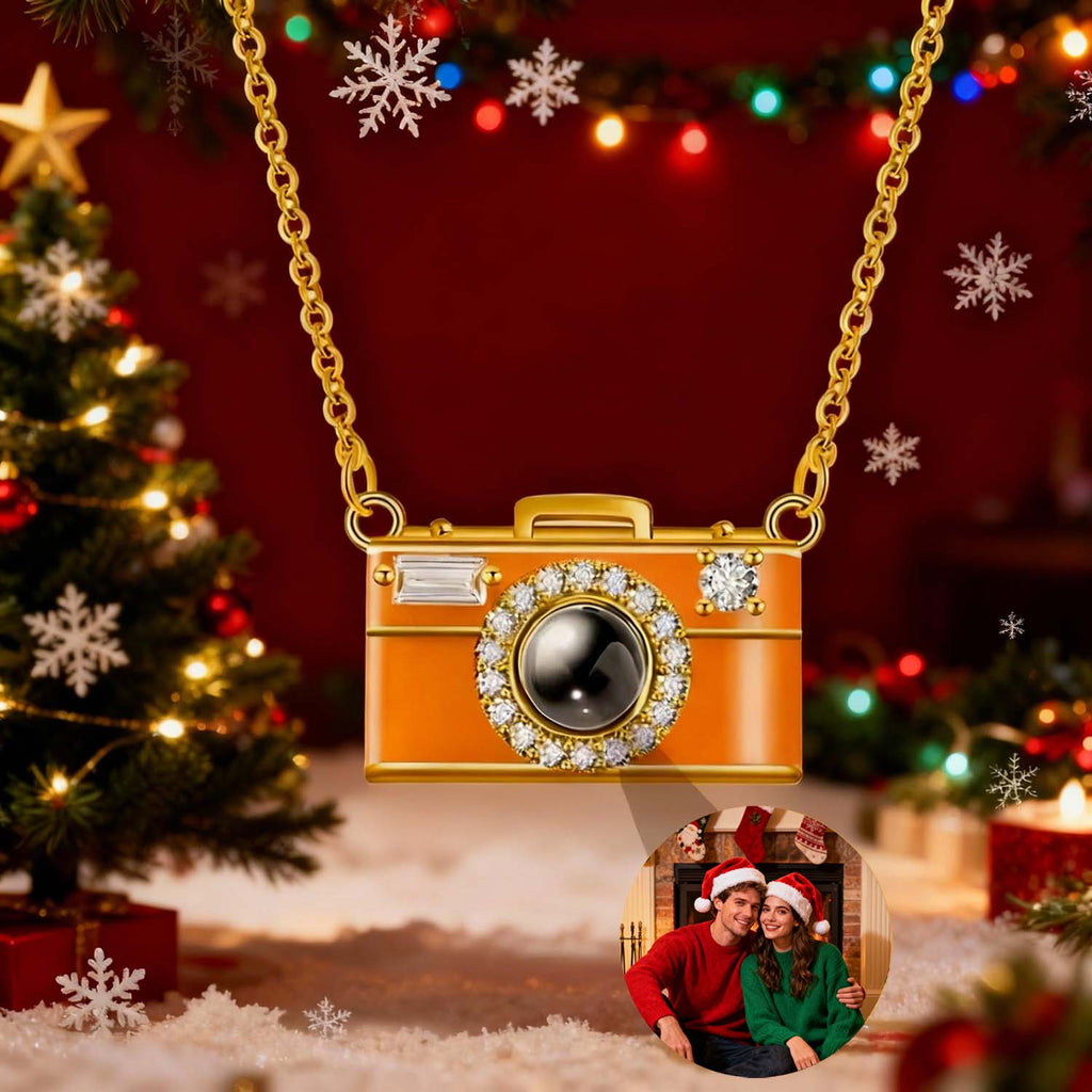 Personalized Photo Necklace Projection Gem Camera Necklace Christmas Gifts for Her
