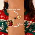 Personalized Dog Paw Projection Bracelet with Engraving Custom Bracelet for Women Christmas Gifts