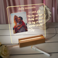 Acrylic Note Board Erasable Message Board Home Night Light Bedside Reminder Desktop Writing Board With Free Marker Pen