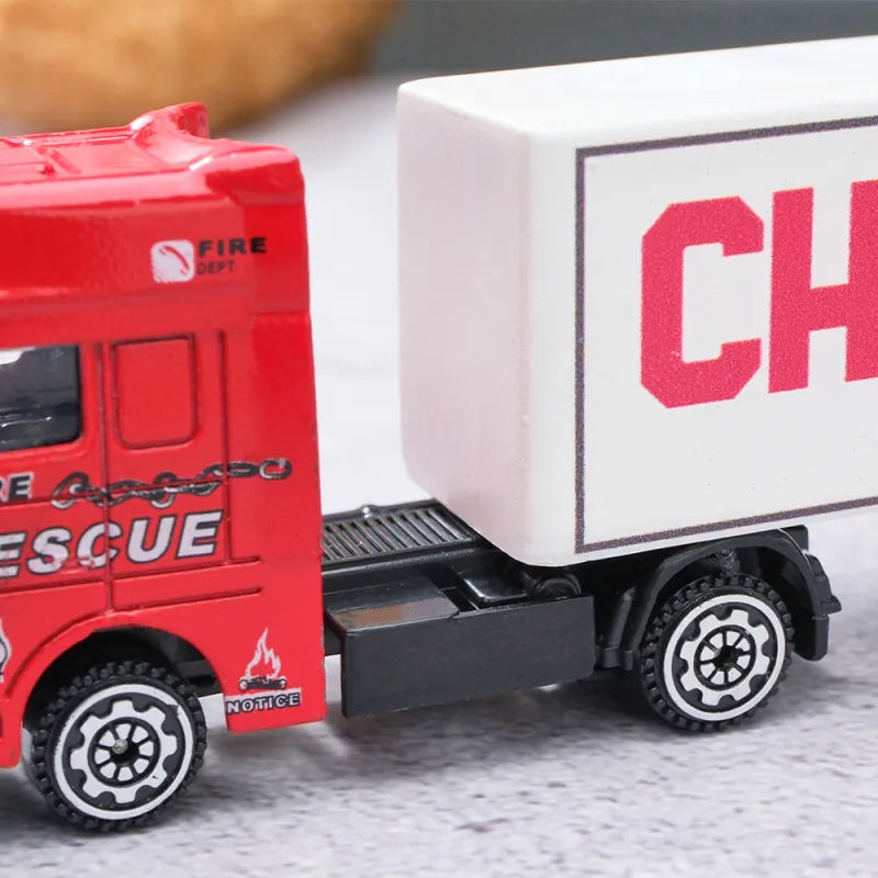Personalized Kids Toy Truck, Customized Model Toy Truck Carrier Truck Car Construction Vehicles Toys With Your Child's Name, Father's Day Gift