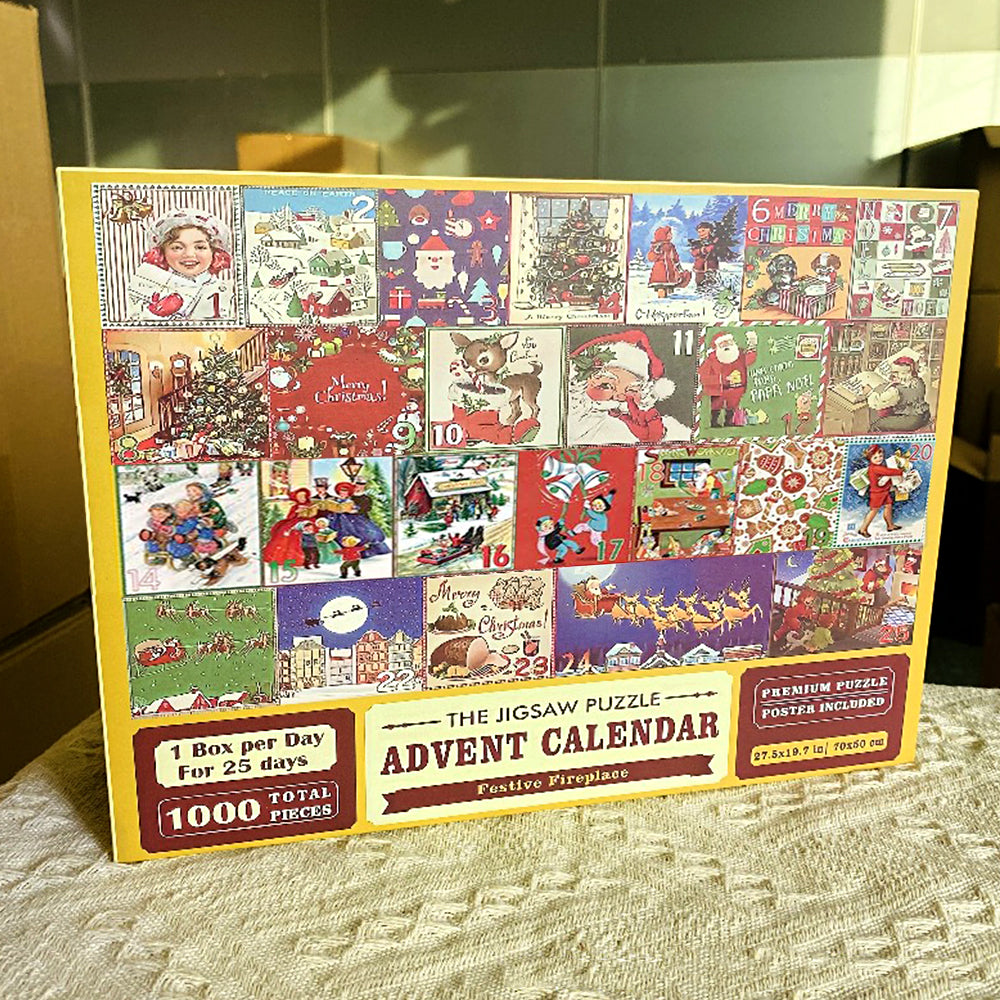Christmas Jigsaw Puzzles Blind Box 24-day Countdown Calendar Gifts Box Advent Christmas Gifts
