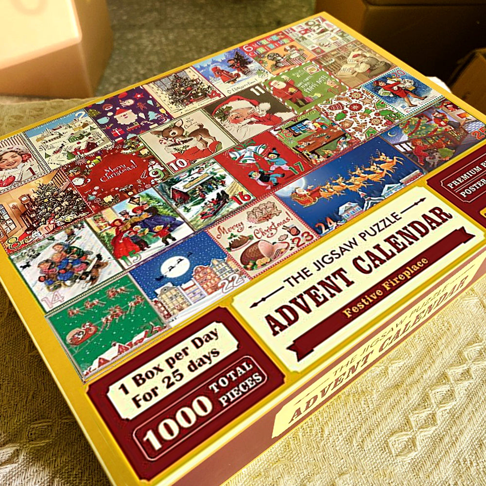 Christmas Jigsaw Puzzles Blind Box 24-day Countdown Calendar Gifts Box Advent Christmas Gifts