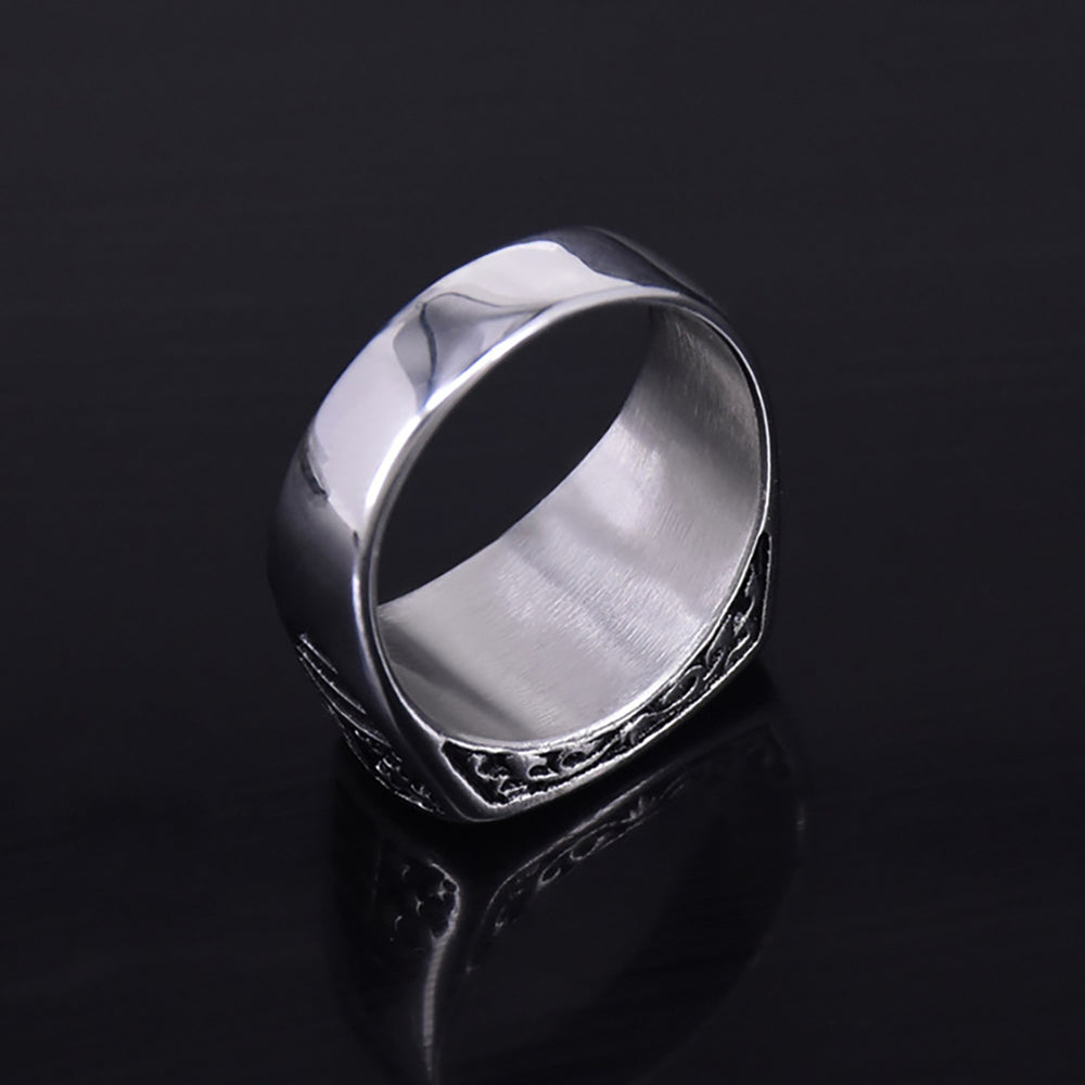 Men's Ring Punk Navy Ring Carved Ring Gift For Boyfriend