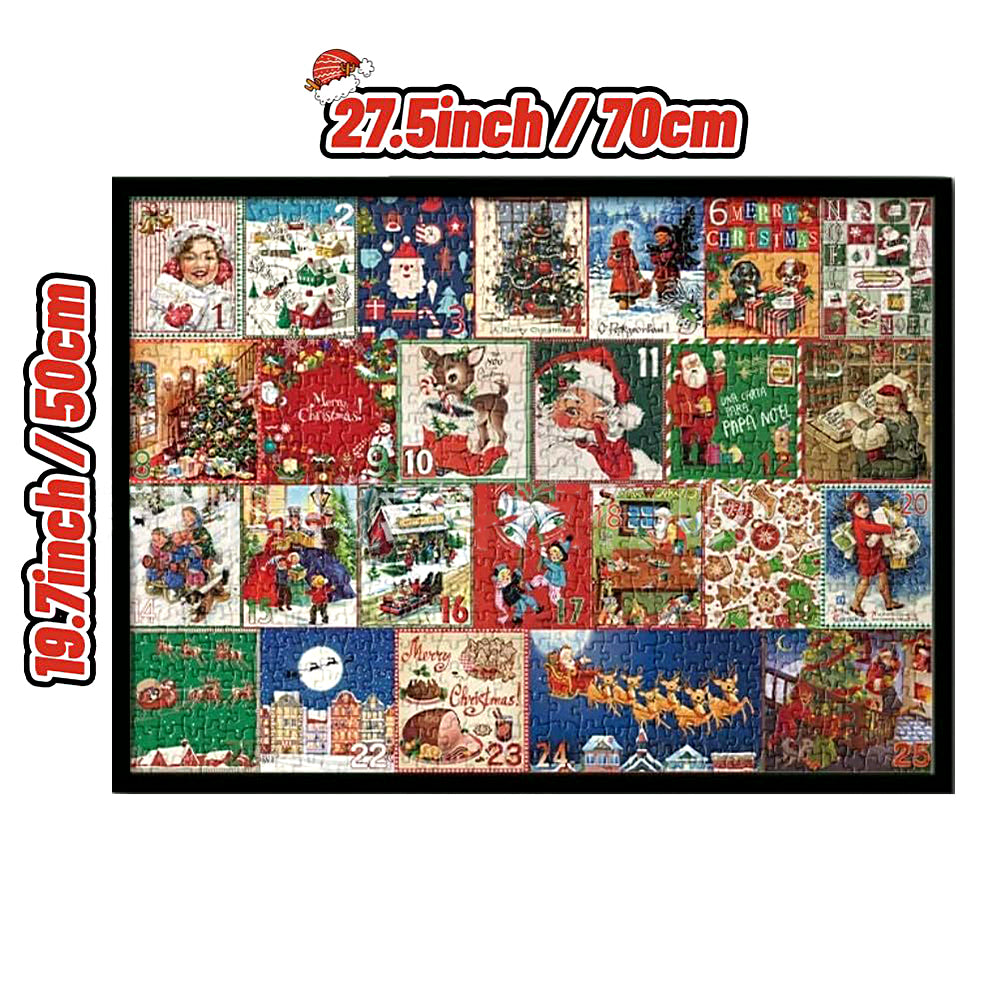 Christmas Jigsaw Puzzles Blind Box 24-day Countdown Calendar Gifts Box Advent Christmas Gifts