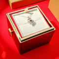 Eternal Rose Box & Projection Photo Necklace Heart Necklace Gift For Lovers