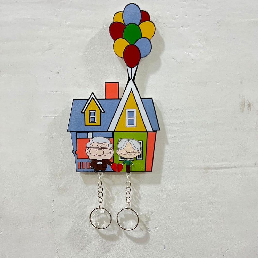 Key Holder Key Rack Movie Inspired Movie Related keychains Colorful Balloon House Wall Decor Cute Couple Keys Home Gift