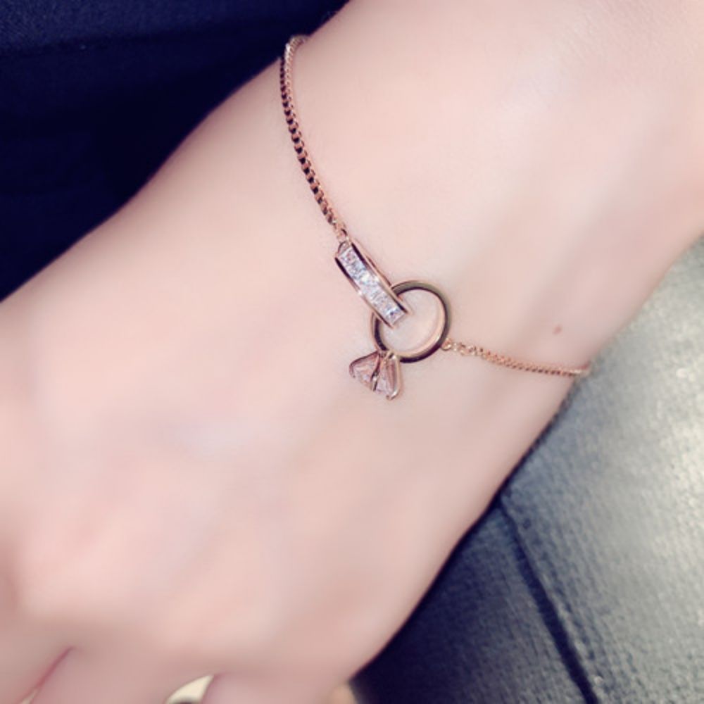 Interlocking Diamond Bracelet Classic Bangles Gift For Her