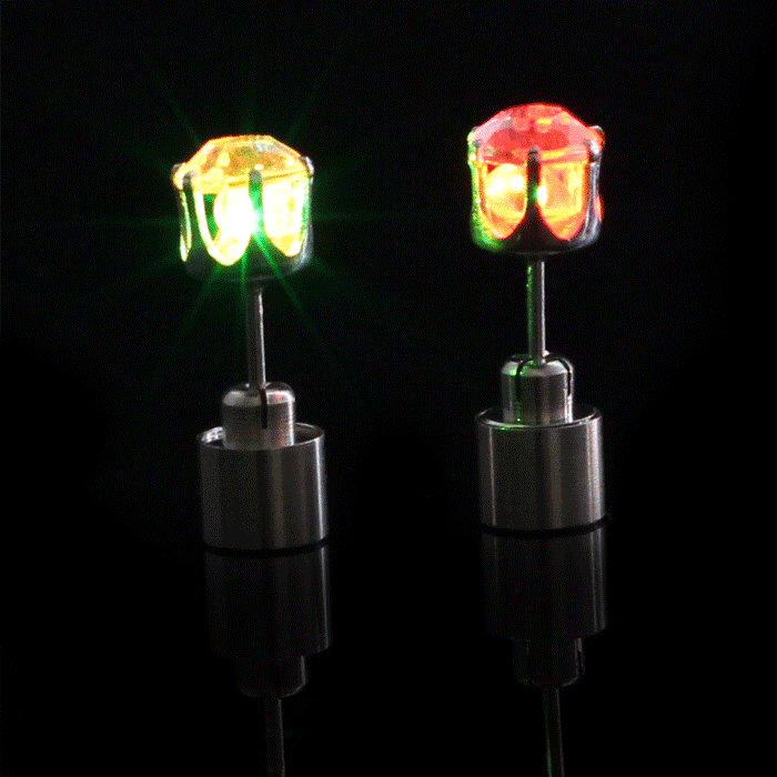 LED Colorful Luminous Earrings Flashing Light up Stud Accessories for Party