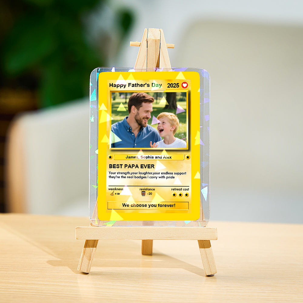 Custom Poke Card, Gift For dad, Father's Day Gift, Custom Poke Present