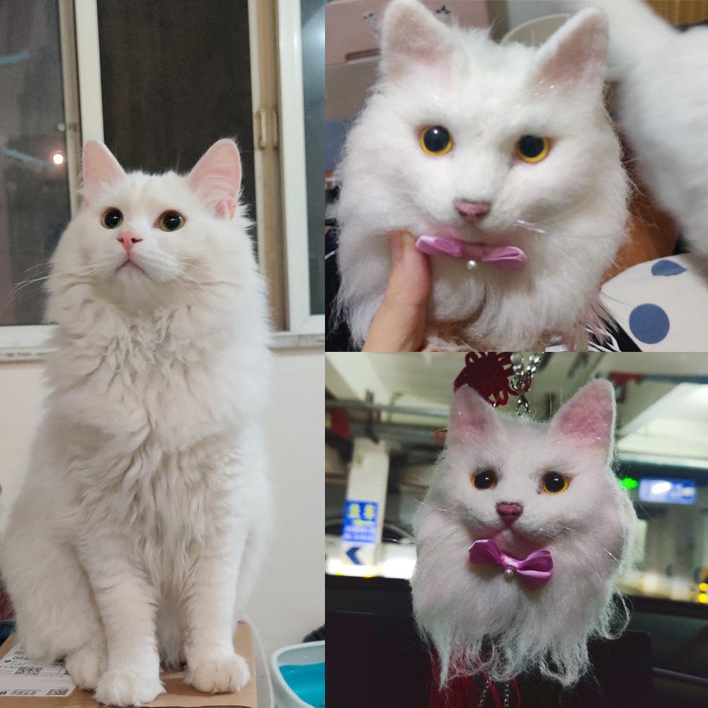 Custom Car Accessories for Cat Lovers, Rear View Mirror Accessories, Custom Needle Felted Car Accessories