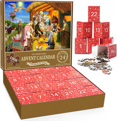24 Days Of Christmas Puzzles Advent Calendar Gift For Family For Kids