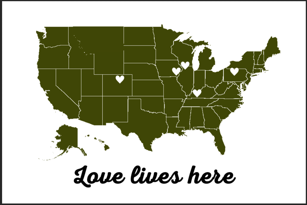 Custom Map Pillow Case Gift For Family Love Lives Here Throw Pillows