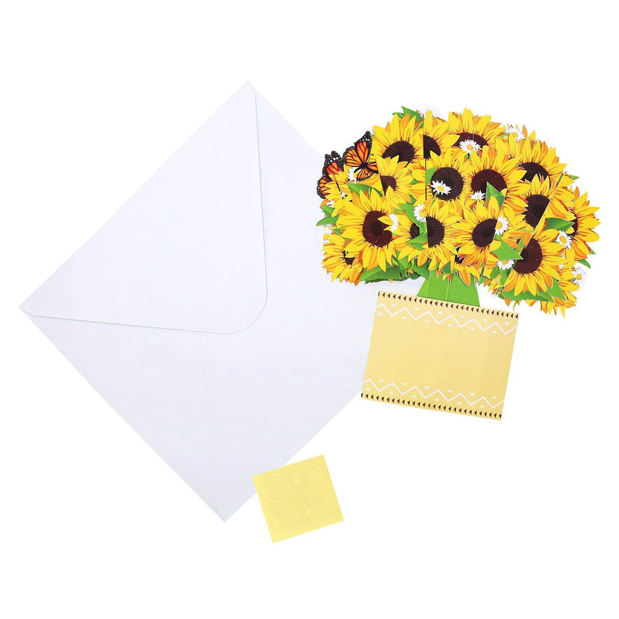 Sunflower Paper Bouquet Flower Bouquet Card for Mother's Day