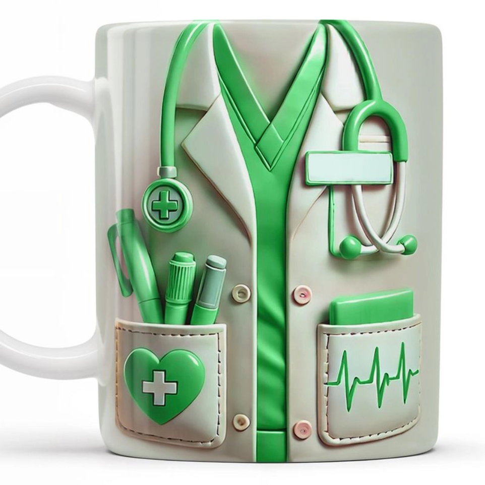 Medical Appreciation Design With Stethoscope - Personalized Coffee Mug - Gift For Medical Professionals