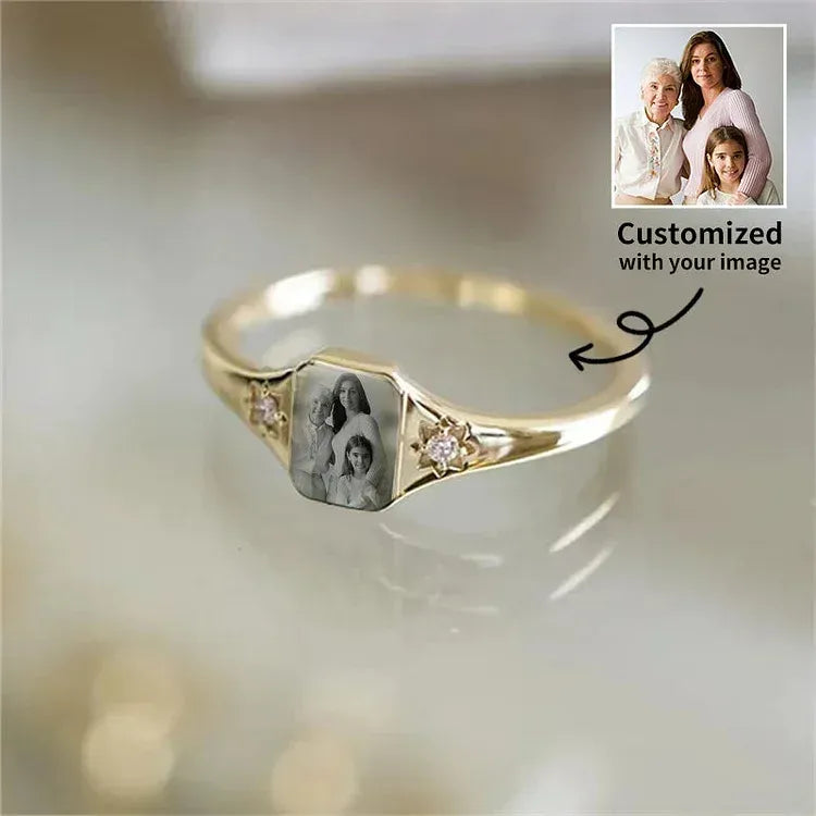Magical Bear Cake Ring Box With Personalized Birthstone Ring Surprise Gift Birthday Gift
