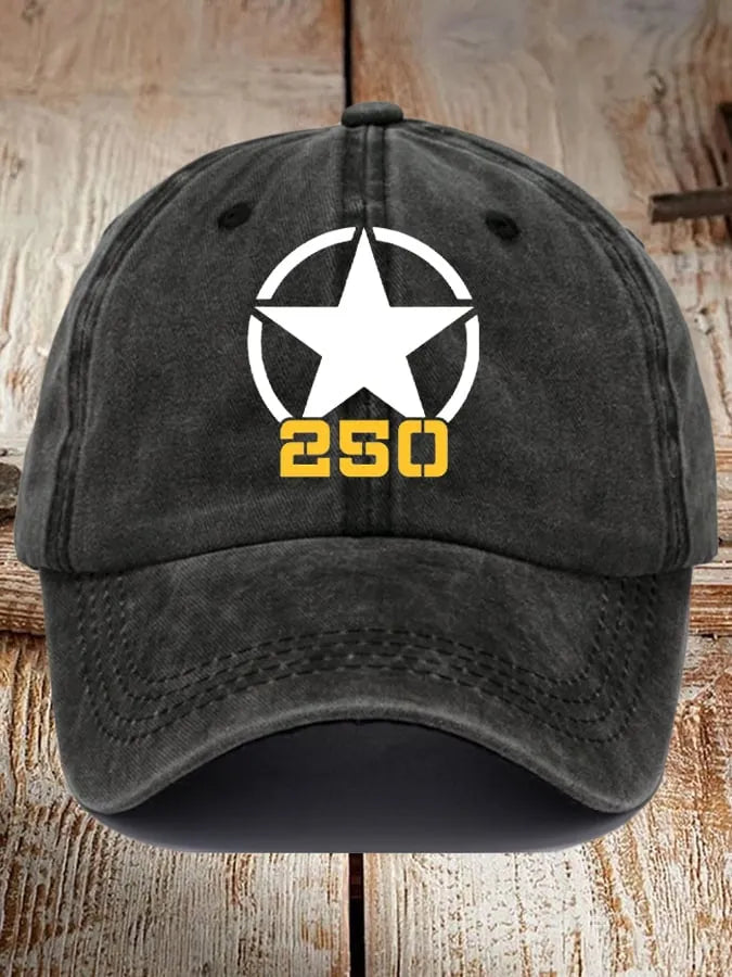 Unisex USA ARMY 250th Year Print Baseball Cap