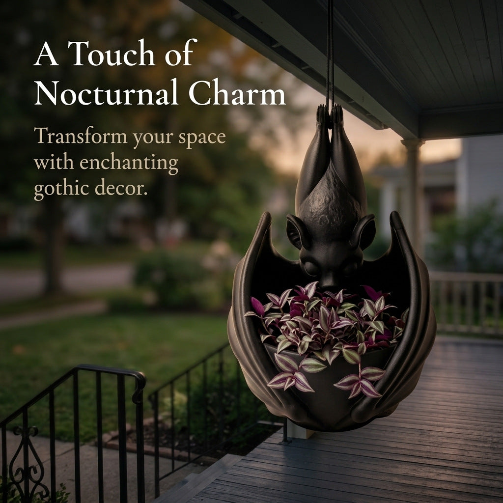 Hanging Bat Plant Pot – Creepy Gothic Planter