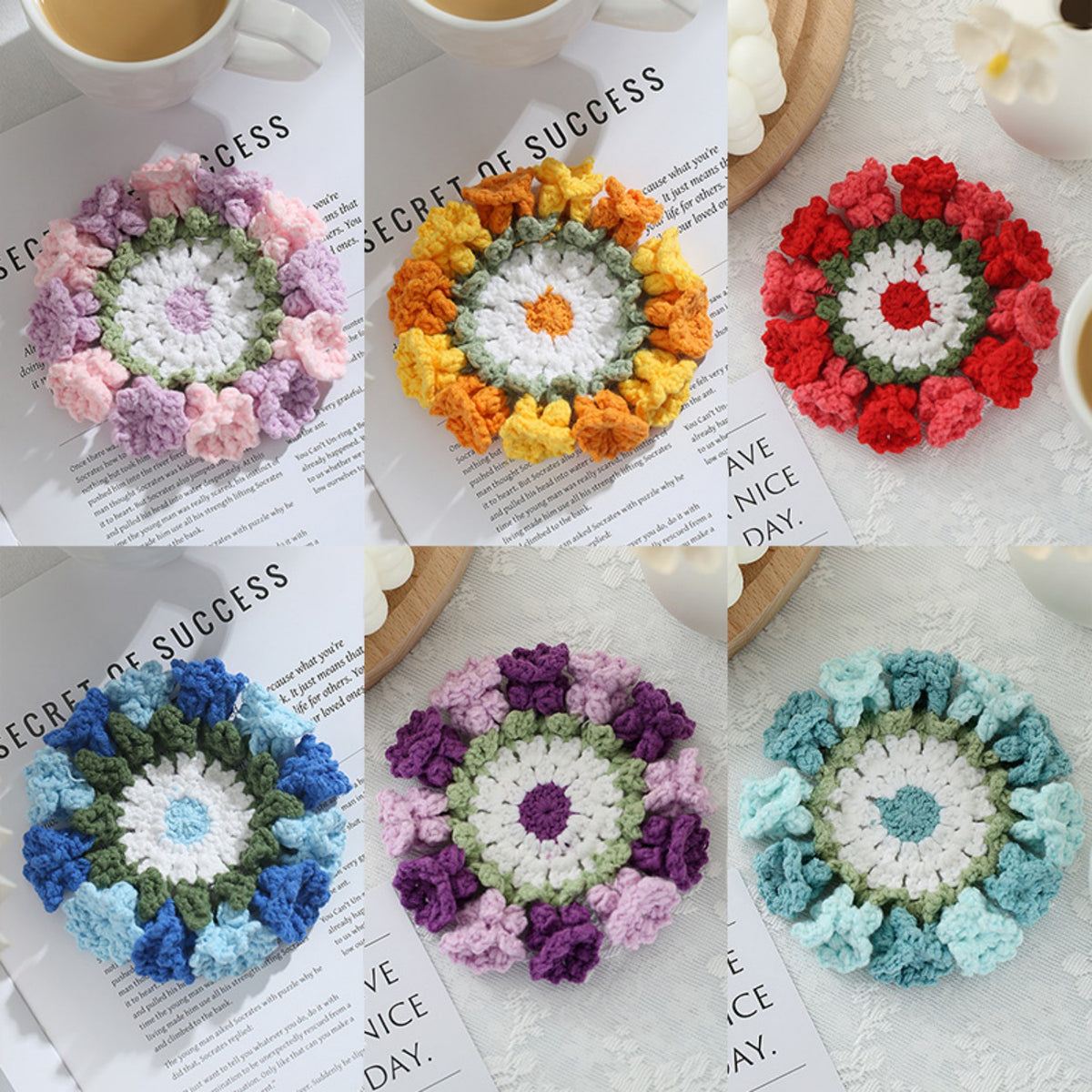 Lily Of The Valley Coaster Finished Hand-woven Pure Wool Gift For Mother And Girlfriend