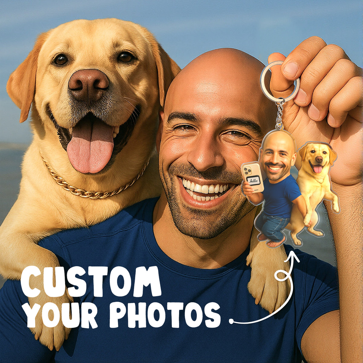 Personalized "Me & My Pet" Acrylic Keychain – Funny Custom Gift