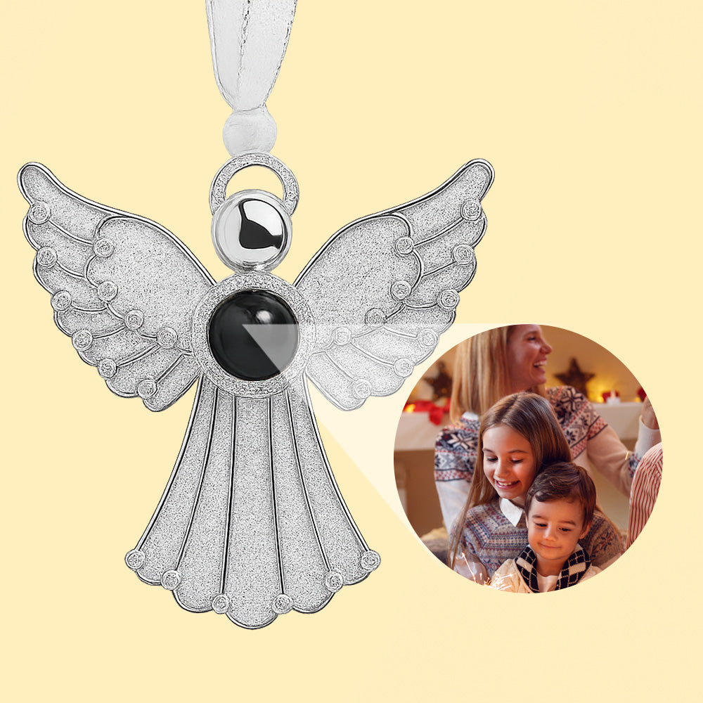 Personalized Glimmering Angel Photo Ornament Projection Gem Ornament Christmas Tree Ornament Christmas Gifts
