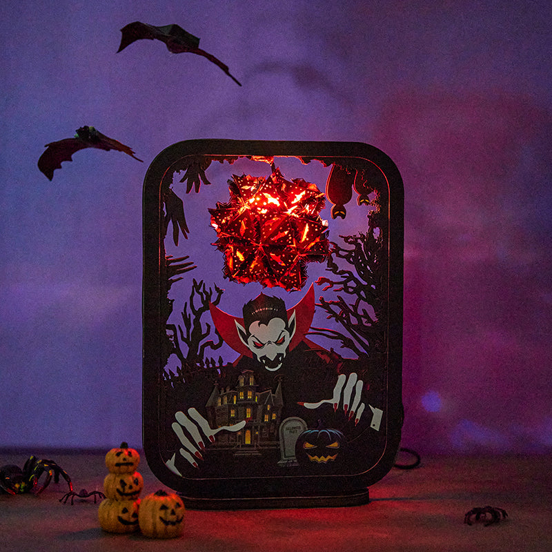 3D Paper Sculpture Night Light Fall Halloween Gifts for Kids and Adults Great Decor Light in Bedroom Living Room