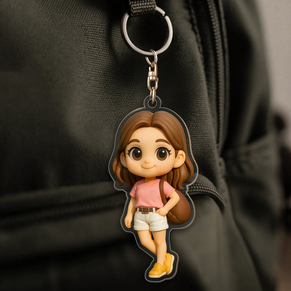Custom Cartoon Dog Keychain Personalized Acrylic Cartoon Keychain Photo Bag Charm Unique Keepsake Gift For Pet Owner