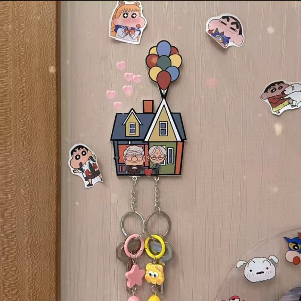 Key Holder Key Rack Movie Inspired Movie Related keychains Colorful Balloon House Wall Decor Cute Couple Keys Home Gift